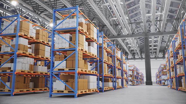 Warehouse-with-cardboard-boxes-inside-on-pallets-racks